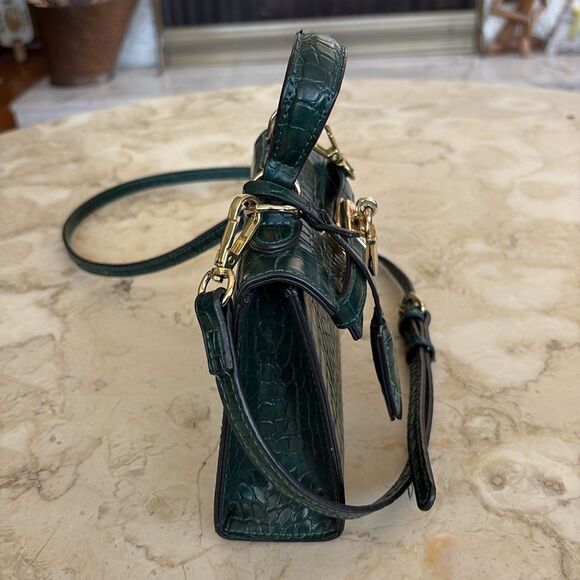 Mini Croc Embossed Vegan Leather Kelly Crossbody Bag - Picture 7 of 11